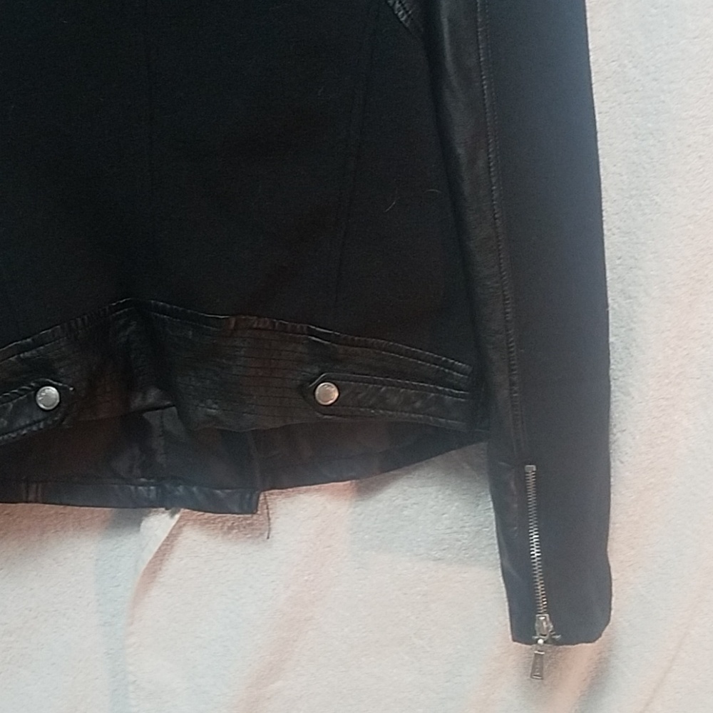 ODYN Black Faux Leather Jacket Coat  ODYNJack01 - Picture 7 of 8